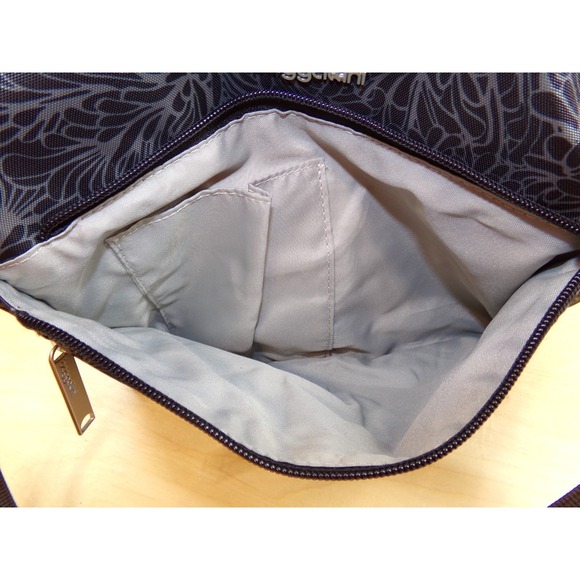 Baggallini Free Time Crossbody Purse Midnight Blossom Black Gray - Picture 8 of 8